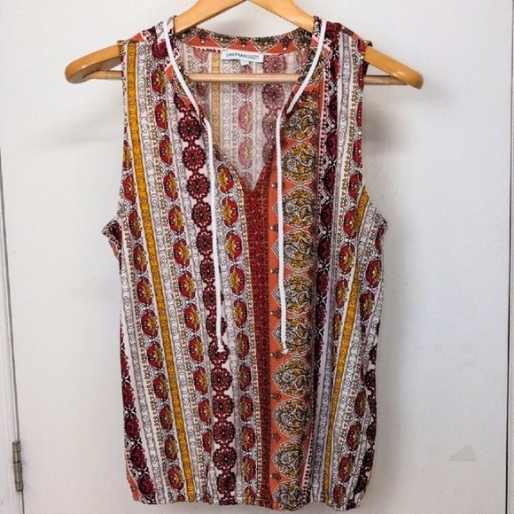 SAN FRANCISCO BOHEMIAN BLOUSE SIZE LARGE - Picture 2 of 6